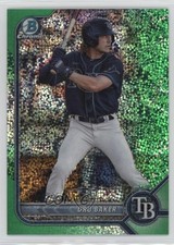 2022 Bowman Draft Chrome Green Sparkle Refractor 79/99 Dru Baker #BDC-158 12v9
