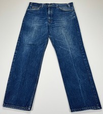 Vintage Levi's 505 Orange Tab Jeans Mens 38x30 Blue Straight Leg Denim