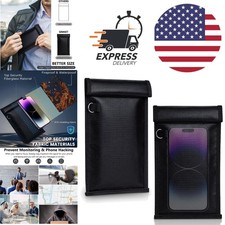 Signal Blocking Faraday Bags for Phones and Car Keys Privacy Protection Black