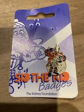 MC Sid The Kid Kidney Sausage Scottish Bagpipe Player Enamel Pin Rocket Badge Co