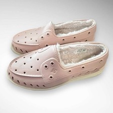 SPERRY Women's Authentic Float Cozy Slip-On Pink Boat Shoes Size 8 EUC