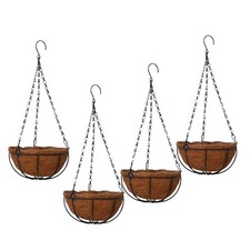 4Pcs Traditional Heavy Duty Hanging Basket with Hand Formed