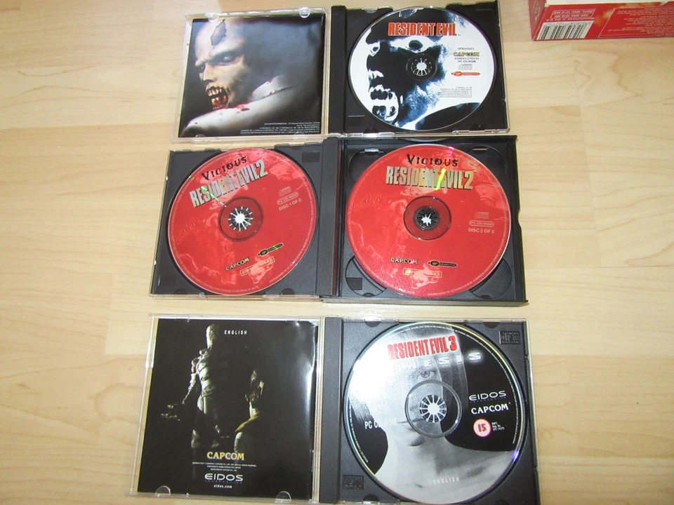 RESIDENT EVIL 1 , 2 und 3 CAPCOM PC CD-ROM 1997 1999 2000 – 2 BIG BOX en - Bild 2 von 4