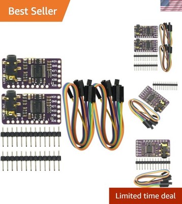 2Pcs IIS AUX Stereo Digital Audio I2S DAC Decoder Board Module Voice Module P...