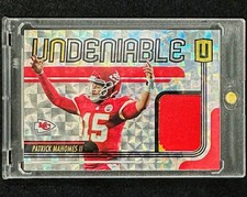 2019 Unparalleled Patrick Mahomes Undeniable patch jersey # match hyper 15 /25