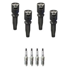 Denso 4 Ignition Coil 4 NGK V-Power Nickel Spark Plugs Kit For 3 Focus 2.3 L4