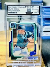 2026 Clearly Donruss Colt Emerson Rated Prospect Rookie GMG Graded 10 Gem Mint