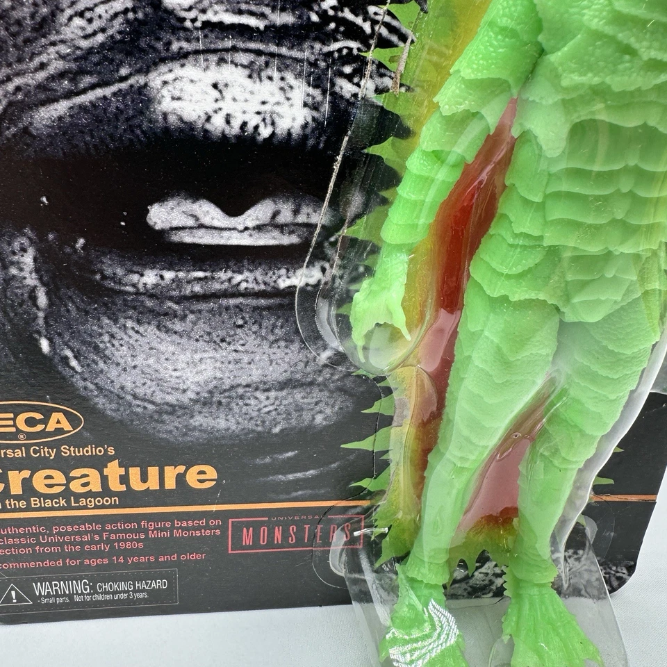 NECA 2023 SDCC Glow In The Dark Creature From The Black Lagoon Figure Box Damage - Image 4 of 4