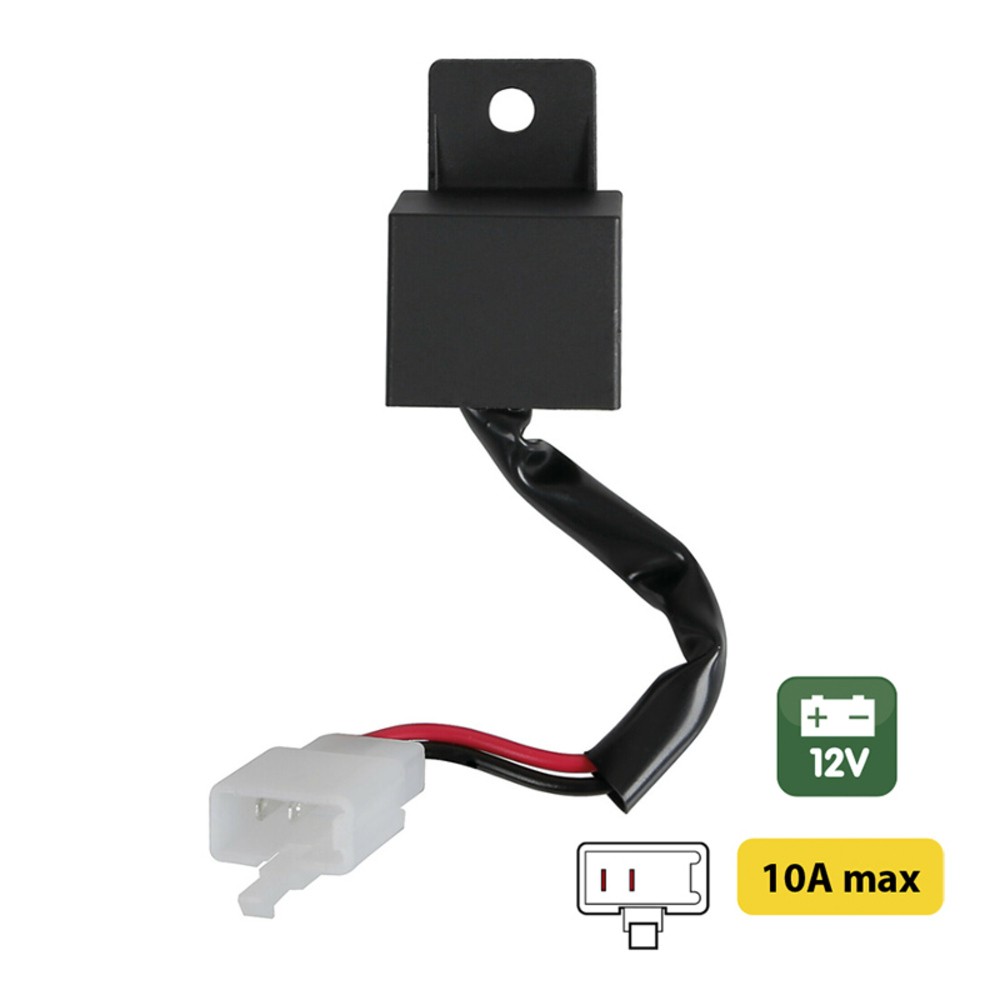 Electronic Intermittent Lampa Flasher 2 Pin Plug & Play 12V 10A For Motorcycle