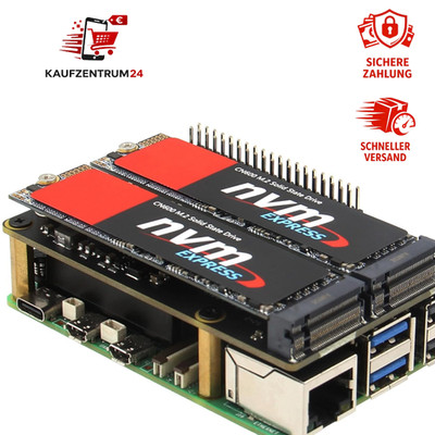 Dual M.2 NVMe SSD Shield für Raspberry Pi 5 - Geekworm X1004