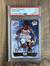 2002 Fleer Ultra WNBA Swin Cash Rookie Card PSA 3 Auto 7. rookie card picture