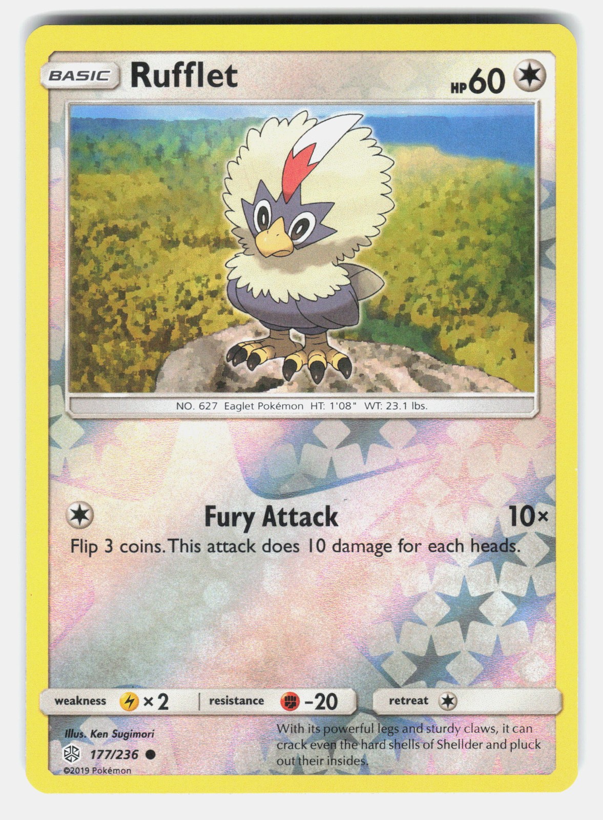 Rufflet #177/236 | SM - Cosmic Eclipse | Reverse Holo | Lightly played