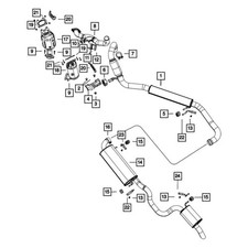 For Chrysler 200 2011-2014 Chrysler 68034400AI Front Exhaust Crossover Pipe