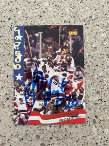 JOHN HARRINGTON 1980 USA OLYMPIC HOCKEY SIGNED 1995 SIGNATURE ROOKIES PROMO SALE