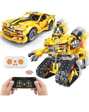 2-in-1 Build a Robot Kit, Remote  APP Controlled Robotic Building Blocks Toys S
