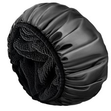 Gorro de ducha reutilizable con forro de rizo para mujer.