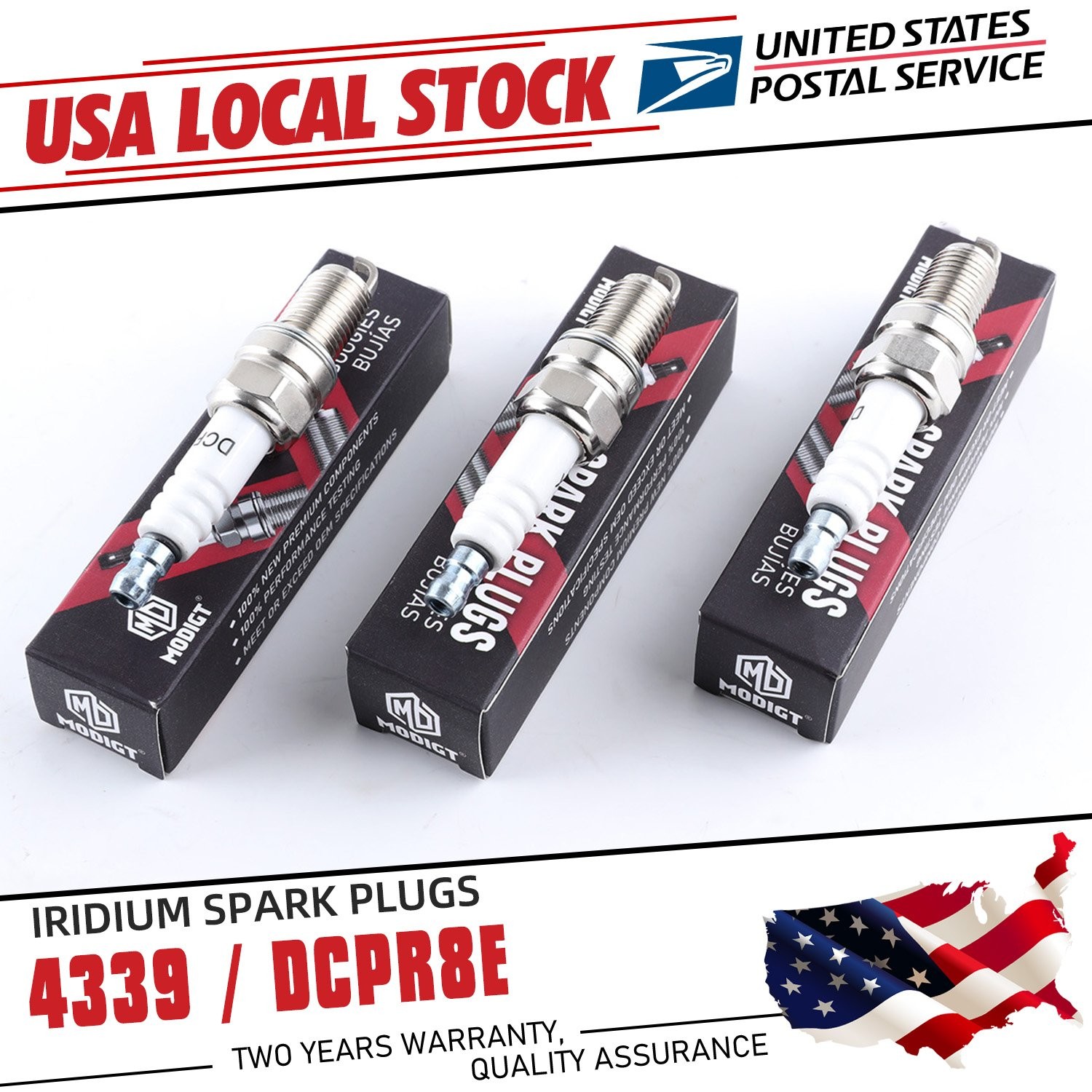 For NGK Standard Series Spark Plug DCPR8E 4339 OEM Quality Genuine 3PCS US NEW