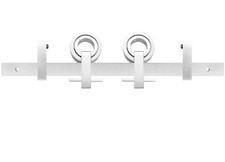 Miseno 96 Inch Stainless Steel Barn Door Hardware Kit for Sliding Doors