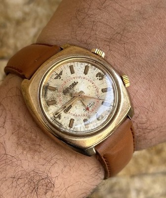Vintage 1960s Jovial Alarm Watch 38mm Gold Plated Mechanical Boxed Swiss Manual