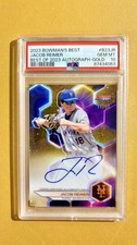 2023 Bowman’s Best - Best of 2023 Auto Gold  /50 #B23-JR Jacob Reimer PSA 10