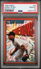 1996 TOPPS FINEST DEREK JETER #92 ROOKIE RC REFRACTOR PSA 10 GEM MINT YANKEES 💎