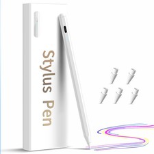 DZJHDG Stylus Pen for iPad, 2018-2025 Fast Charge with Tilt White