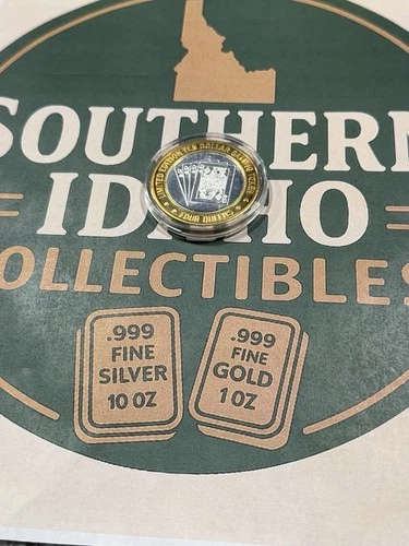 $10 Las Vegas Four Queens Casino Gaming Token, .6oz .999 Pure Silver