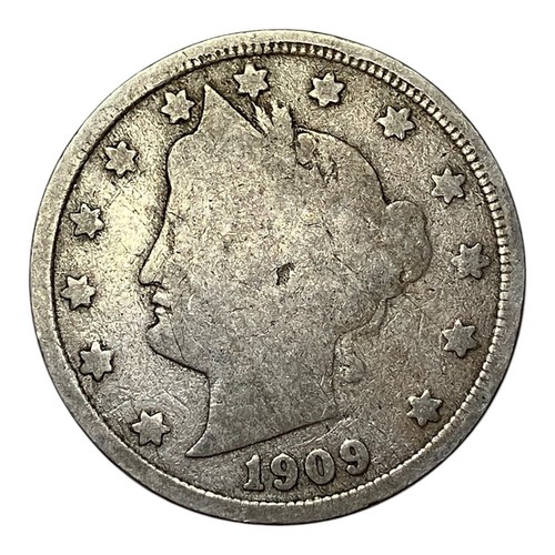 1909 ๐บ๐ธ Liberty V Nickel - US Nickel - Old Coin - Free Shipping!