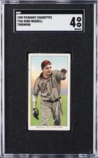 1909 PIEDMONT CIGARETTES THROWING #T206 RUBE WADDELL SGC 4