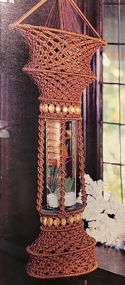 LOT OF 3 Vtg MACRAME BOOKS Wall Hangings Pot Hangers purses Furniture Etc • Easy - Image 4 of 4