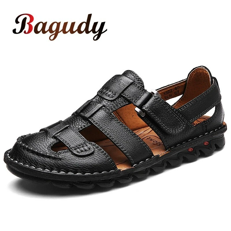 Sandalias De Cuero De Vaca Para Hombre Zapatos Clásicos Verano Libre | eBay