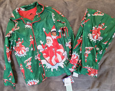 Elf on the Shelf Peppermint Kids 2 Piece Pajama Set XS 4/5 New