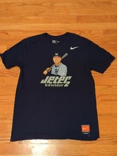 Derek Jeter 2 New York Yankees Cooperstown Shirt Navy Medium MLB