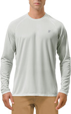 Mens UPF 50 UV Sun Protection Shirts Outdoor Long Sleeve SPF Rash Guard for Fis