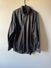 Scott Barber Tattersall Black Check Oxford OCBD USA Made Shirt Large