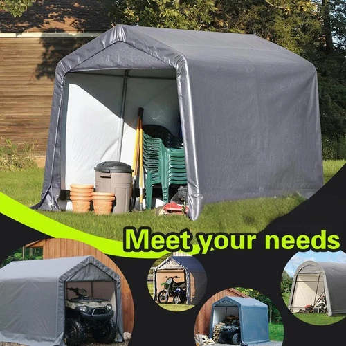 Garden Shed Storage Shelter Bicycle Tent Bike Log Store Equipment Cover 6/8/10ft - Picture 1 of 11