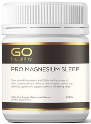 Go Healthy Pro Magnesium Sleep Powder 240g with Californian Poppy -  made in NZ