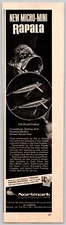 1968 Print Ad Normark Corp Minneapolis Minn Micro-Mini Rapala Fishing Lure