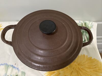 Ancienne Cocotte Fonte Le Creuset Marron Cuisine Vintage