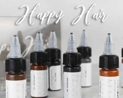 Nuva Colors SMP INK 8-Pack Set 1/2-oz Scalp Micropigmentation Permanent Makeup