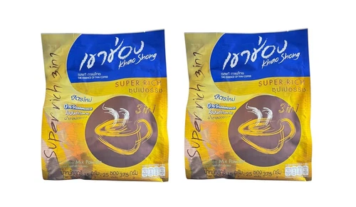 Khao Shong Super Rich 3in1 Instant Coffee Bold & Aromatic Thai Coffee Pack of 2