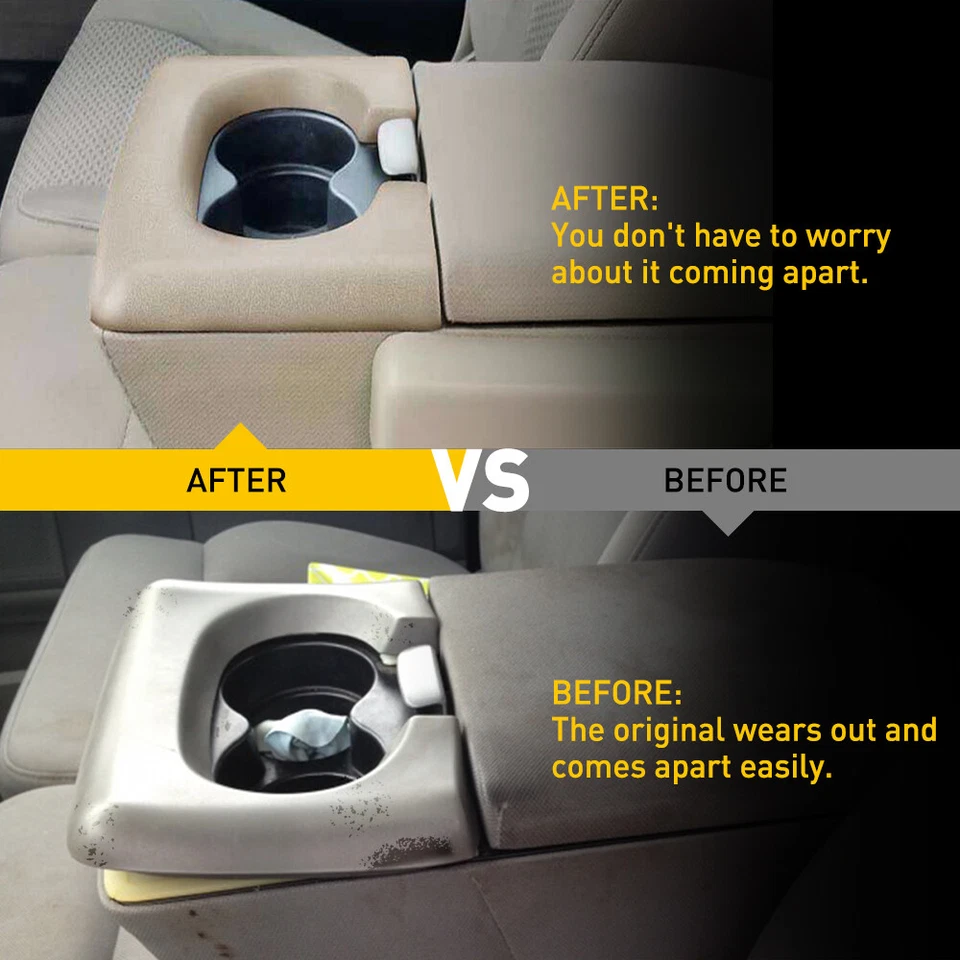 Portavasos para consola central Ford F-250 F-350 F-450 1999-2010 reposabrazos almohadilla beige Foto 3 de 4