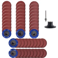 51x 2 inch Roll Lock Die Grinder Quick Change Sanding Disc 36 60 80 120 240 Grit