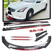 Front Bumper Lip Spoiler Splitter Carbon Fiber For Infiniti Q50 G37 Body Kit