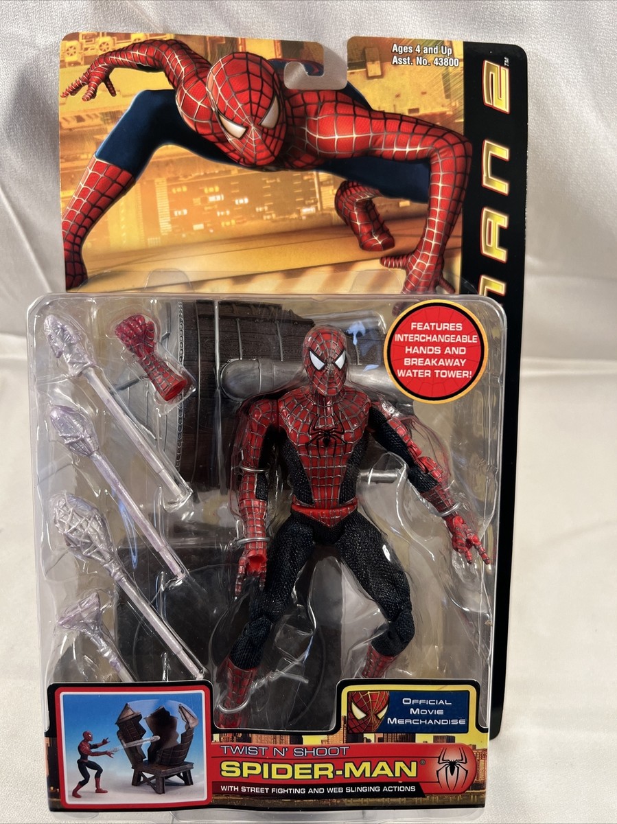 特撮 Spider-Man Spider-Man 2: The Movie Twist N&#39; Shoot Spider-Man Action Figure with Street Fighting and Web Slinging Actions SPIDER-MAN 2 Twist N Shoot Street Fighting & Web Slinging