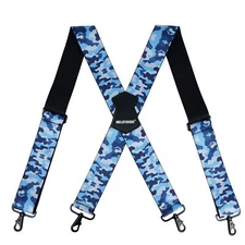 Camo Suspenders for Men Heavy Duty Clips Hunting Work Adjustable Braces