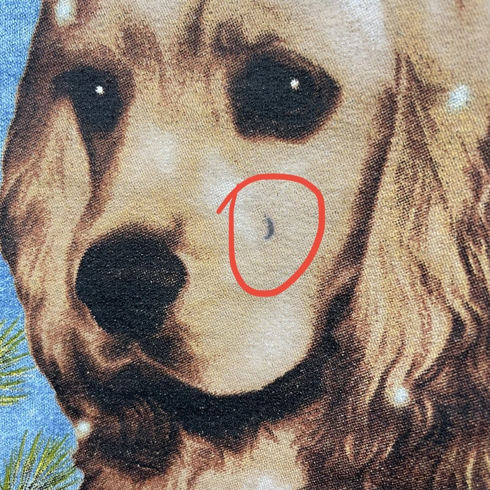 Sudadera Suéter Y2K Vintage Azul Medio Dorado Retriever Cachorro Perro Cuello Redondo Foto 4 de 4