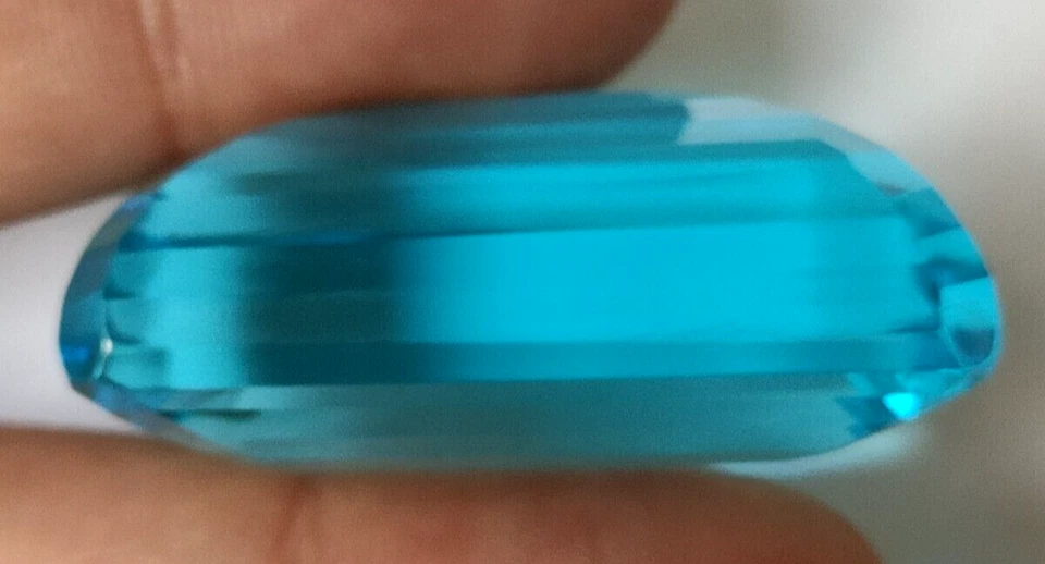 Large Swiss Blue Topaz 152.65 Ct. Emerald Cut Loose Gemstone for Ring & Pendant - Image 4 of 4