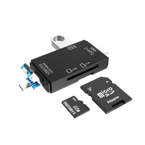 Typ-C TF-SD Kartenleser OTG Adapter Mini USB 2.0 Kartenleser 6-in-1