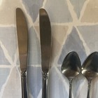 Normandy Stainless Flatware Japan-Two Teaspoons & Two Knives — photo 6